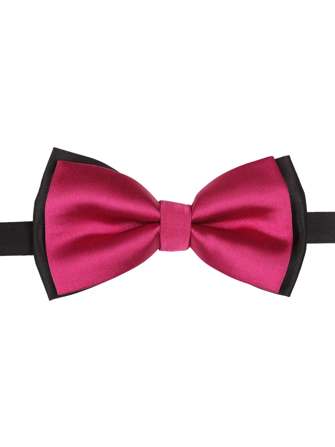 

Tossido Pink & Black Solid Bow Tie