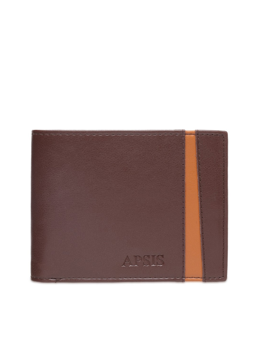 

Apsis Men Brown Solid Two Fold Wallet