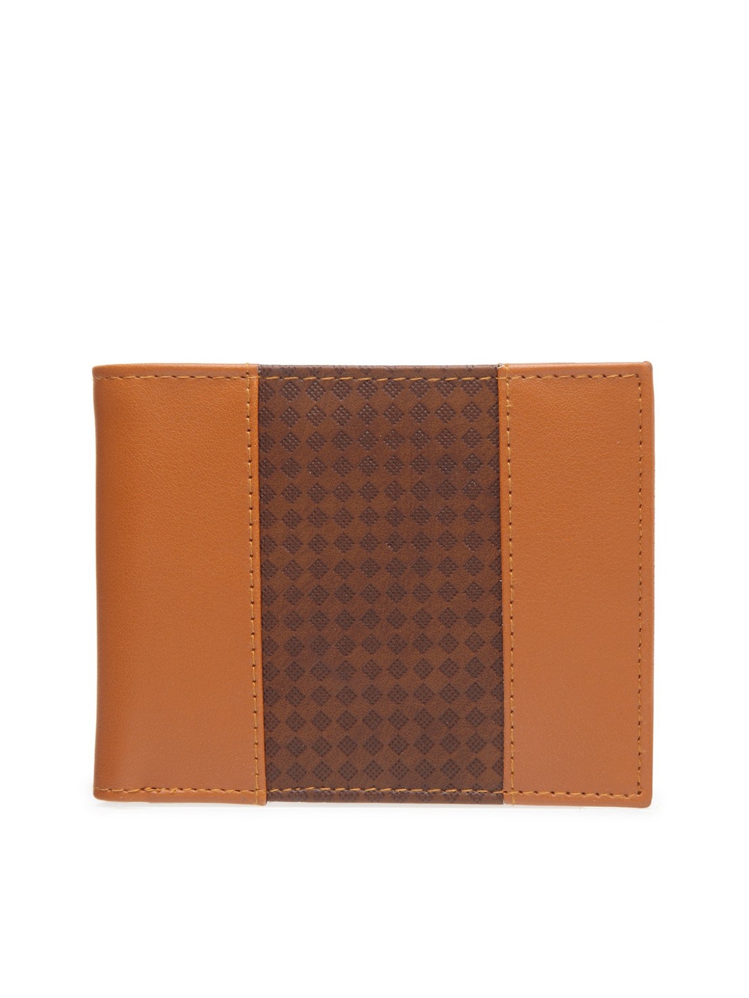 

Apsis Men Tan Checked Two Fold Wallet