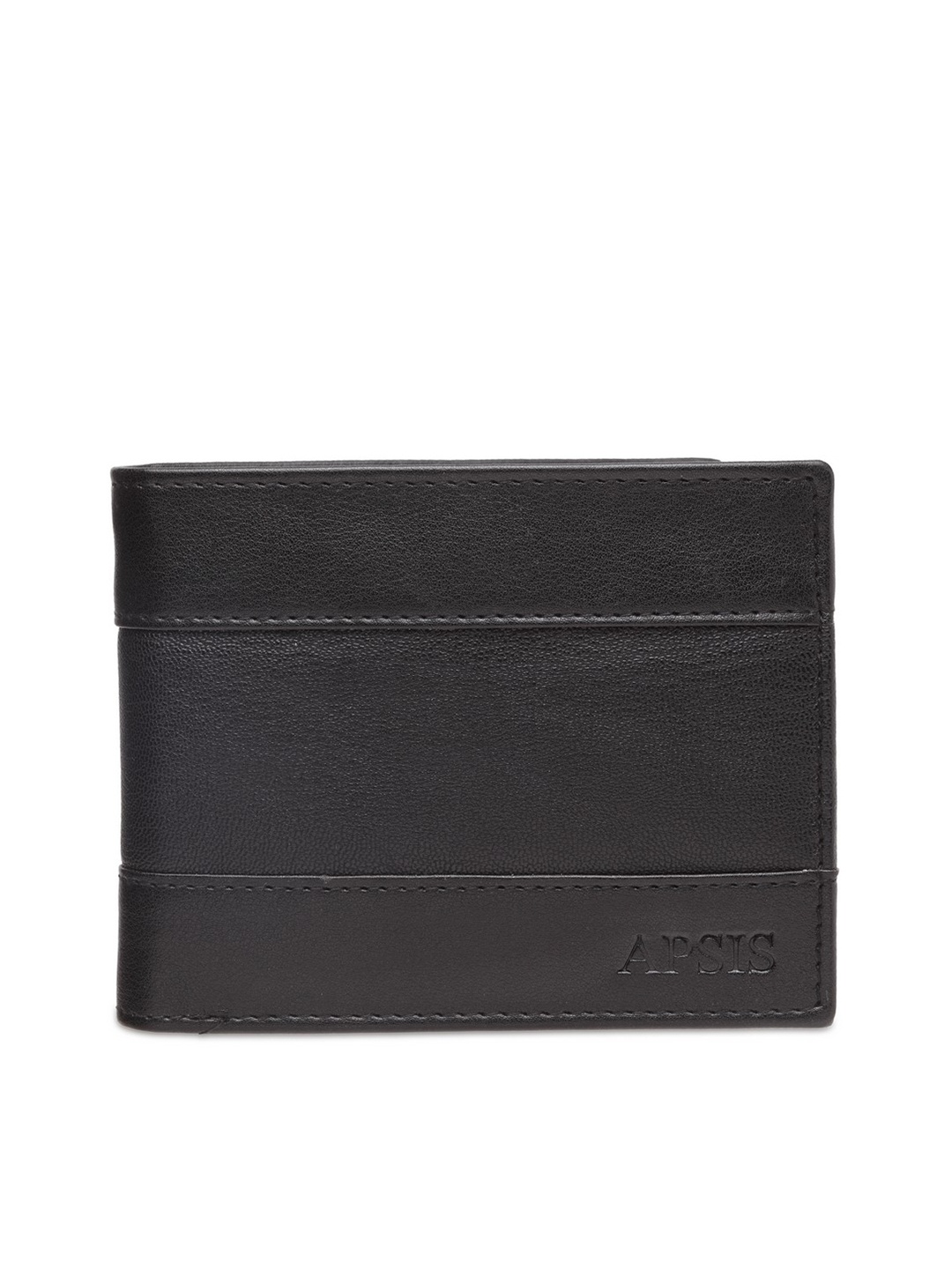 

Apsis Men Black Solid Two Fold Wallet