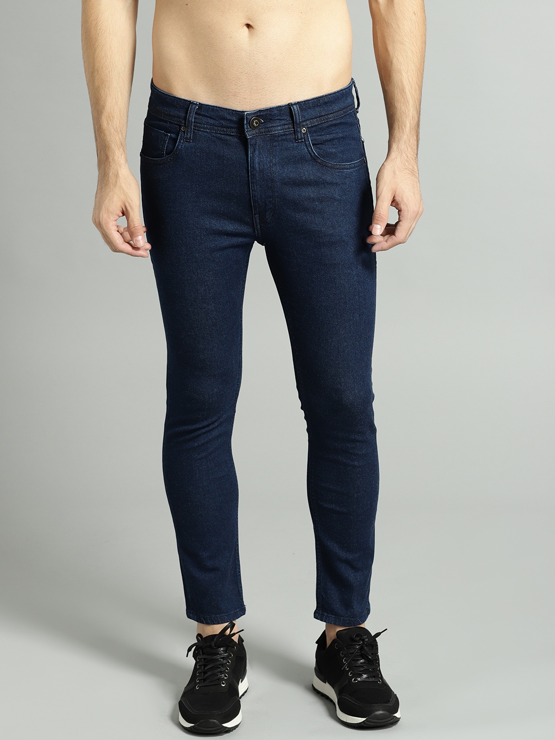 

Roadster Men Navy Blue Skinny Fit Mid-Rise Clean Look Stretchable Jeans