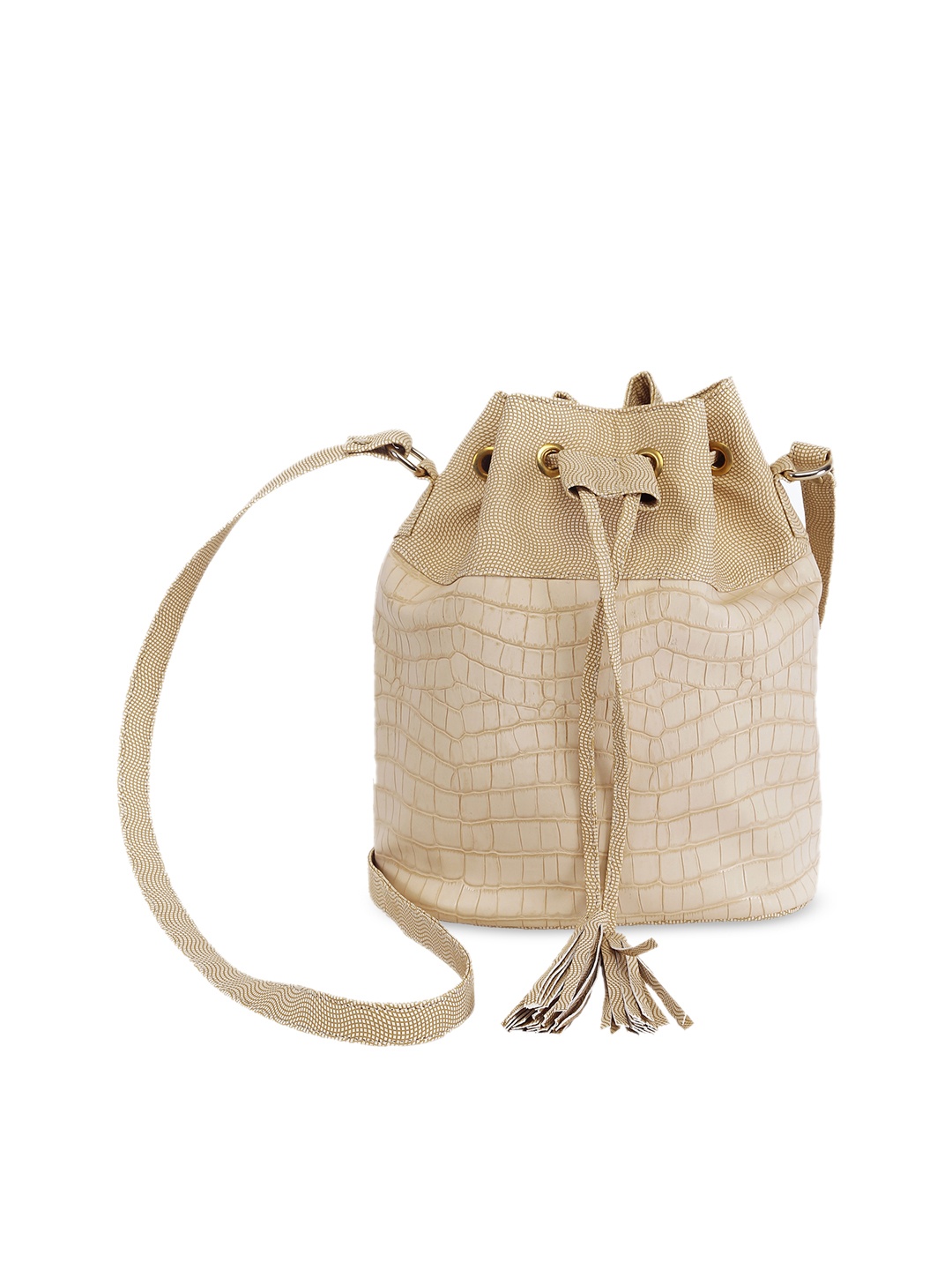 

FabAlley Beige Textured Sling Bag