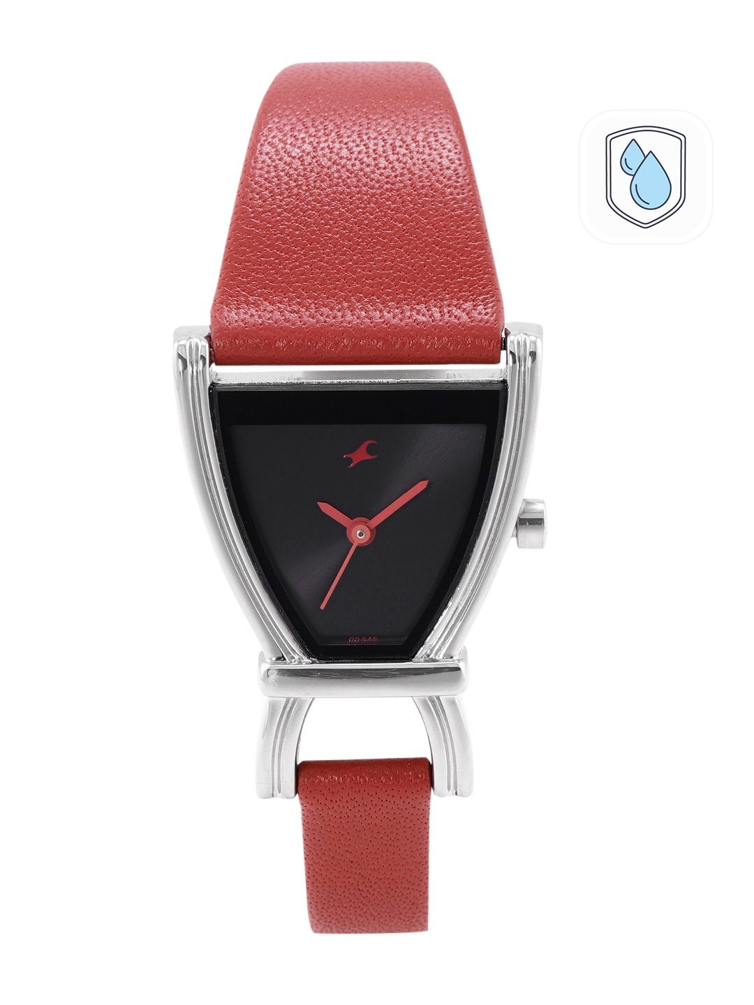 

Fastrack Women Leather Straps Analogue Watch, Black