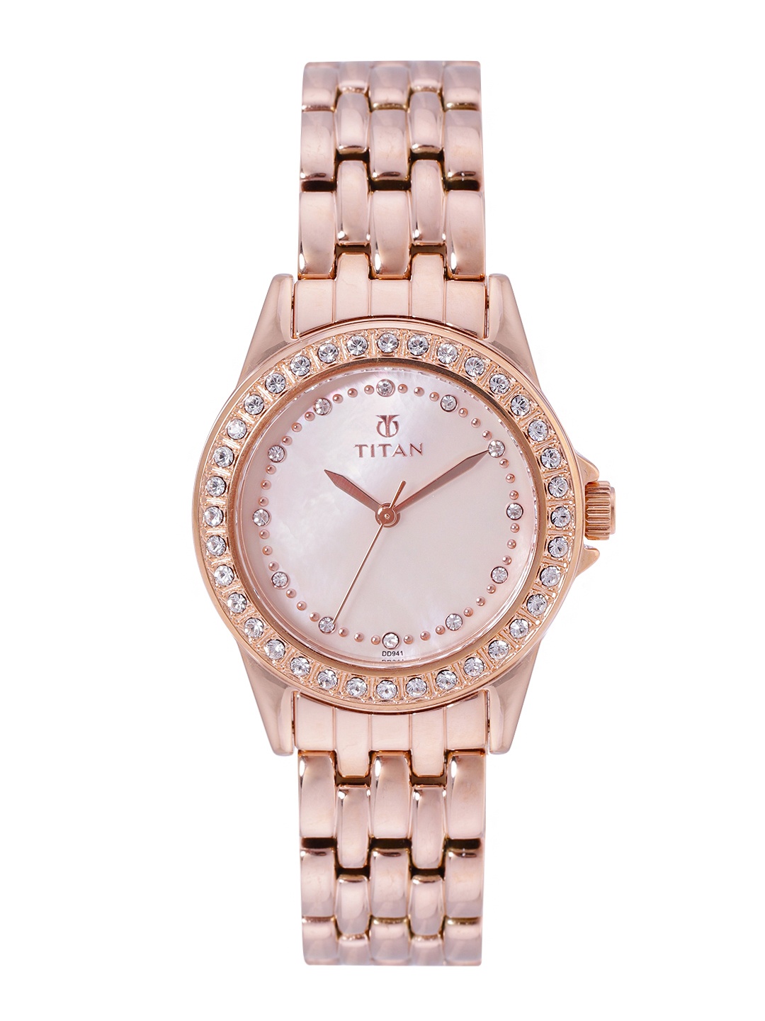 

Titan Women Bracelet Style Straps Analogue Watch NK9798WM01, Rose gold