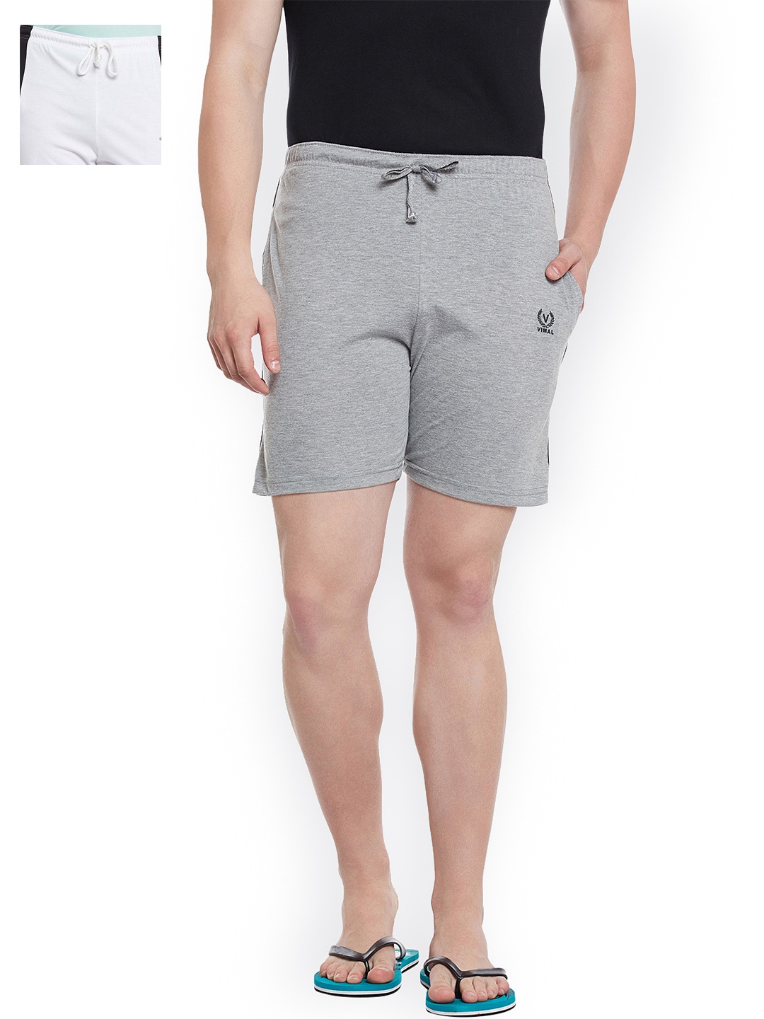 

VIMAL JONNEY Men Set of 2 Lounge Shorts N1M_N7W_02, Grey