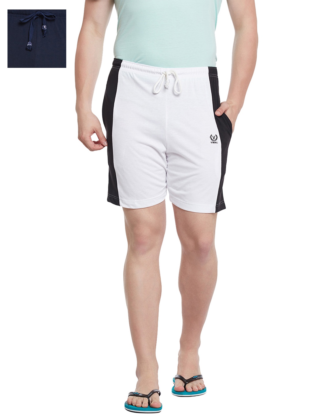 

VIMAL JONNEY Men Set of 2 Lounge Shorts N1NVY_N7W_02, Navy blue