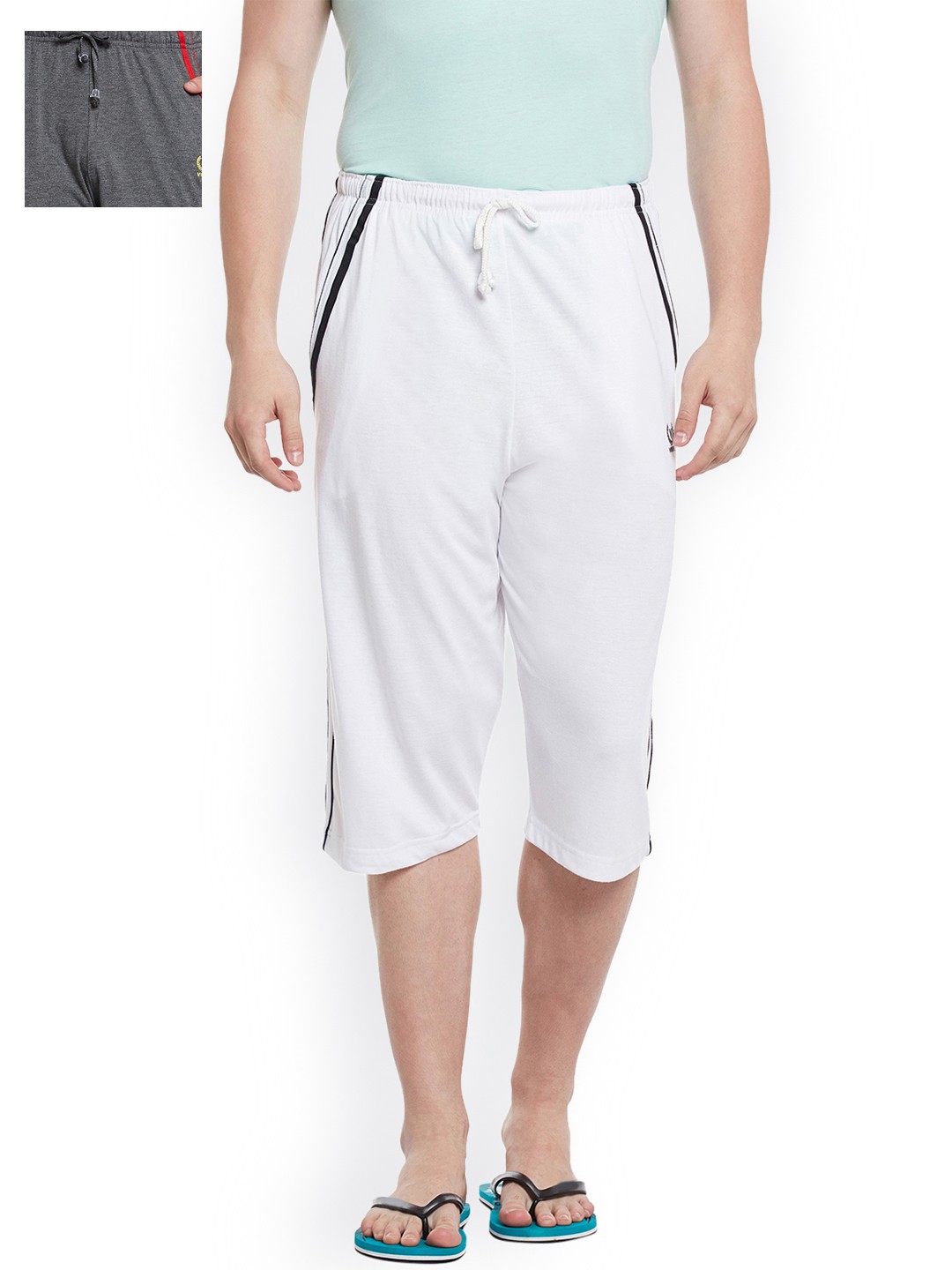

VIMAL JONNEY Men Pack of 2 Lounge Shorts C5A_C5W_02, Grey