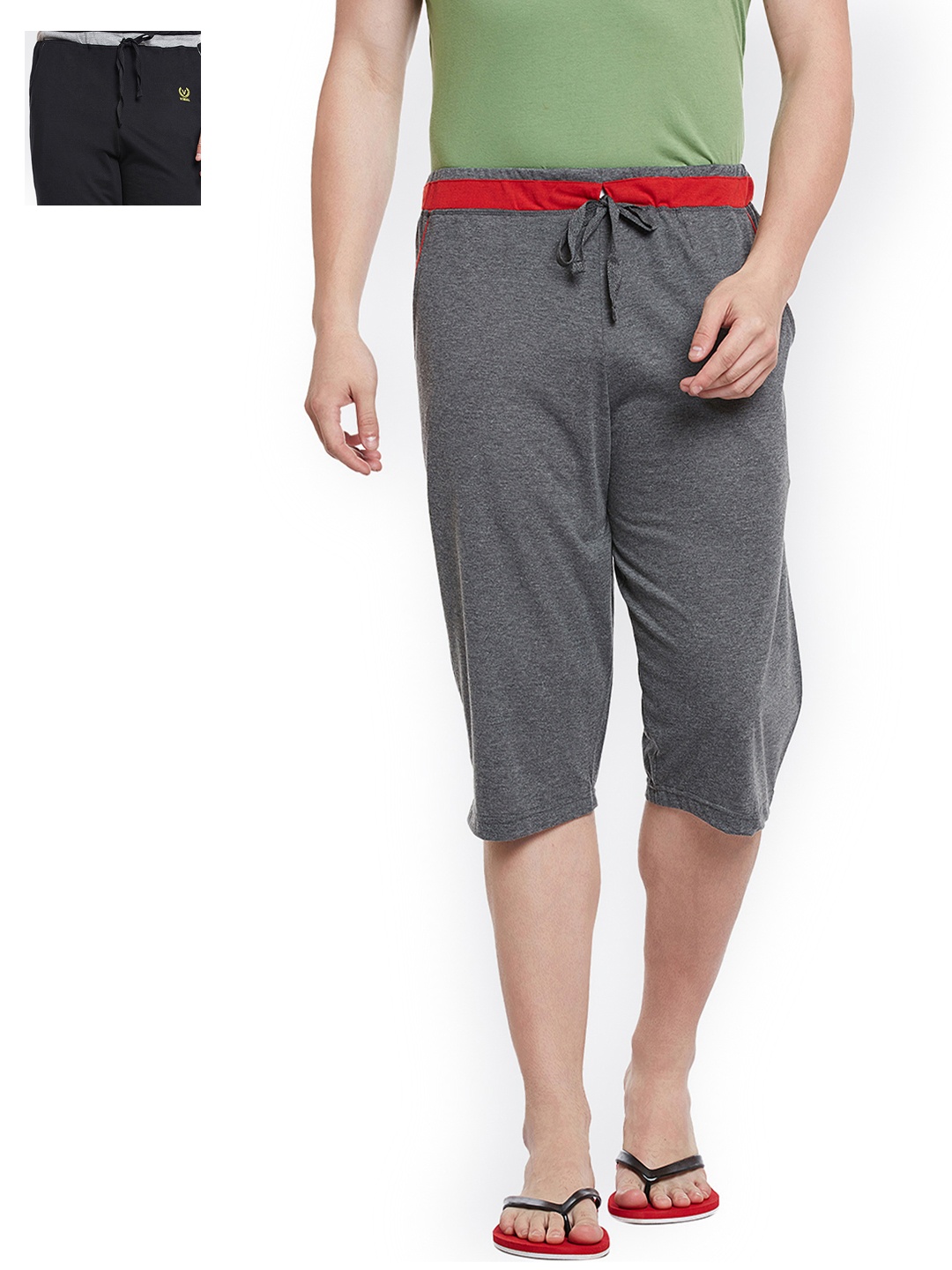 

MACK JONNEY Men Pack of 2 Lounge Shorts C8A_C8B_02, Grey