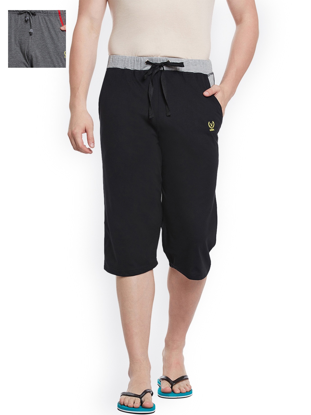 

MACK JONNEY Men Pack of 2 Lounge Shorts C5A_C9B_02, Grey