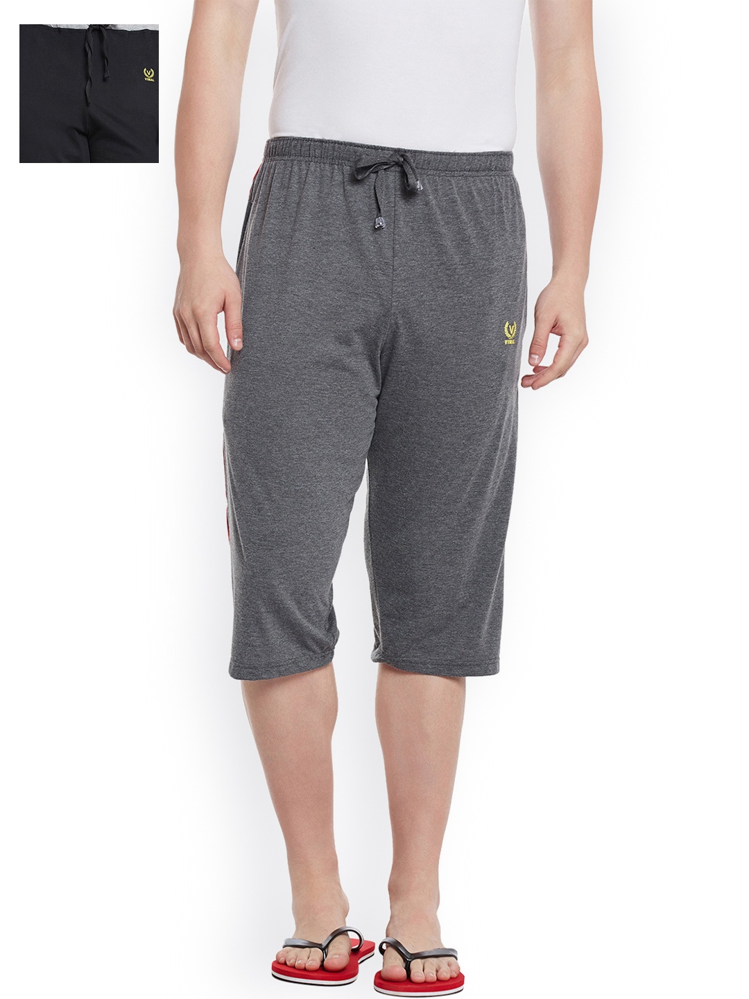 

VIMAL JONNEY Men Set of 2 Lounge Shorts C2A_C8B_02, Grey