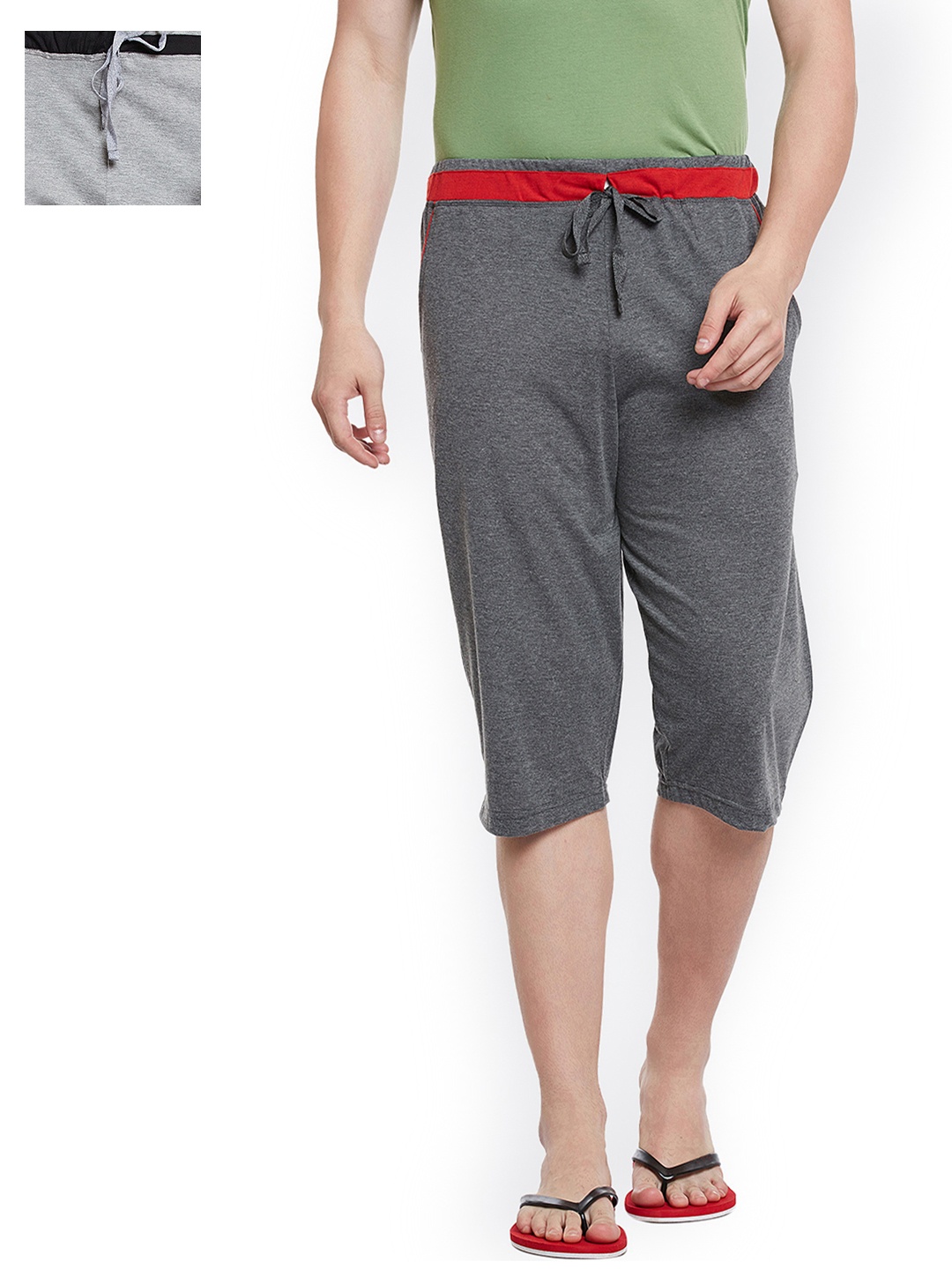 

MACK JONNEY Men Pack of 2 Lounge Shorts C8A_C8M_02, Grey
