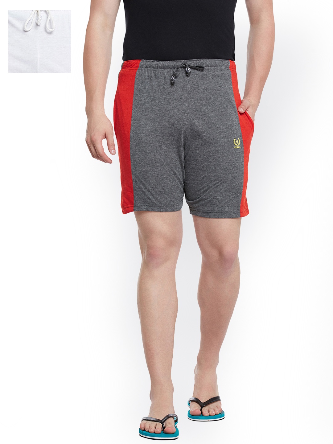 

VIMAL JONNEY Men Set of 2 Lounge Shorts N7A_N7W_02, Grey