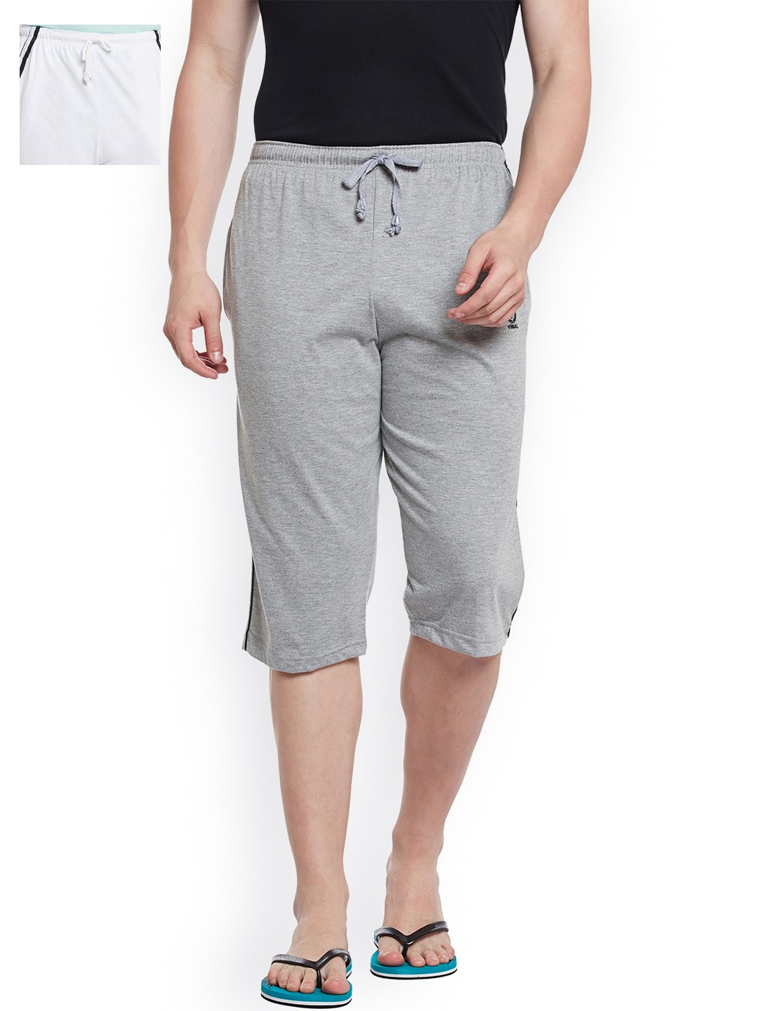 

VIMAL JONNEY Men Set of 2 Lounge Shorts C1M_C5W_02, Grey