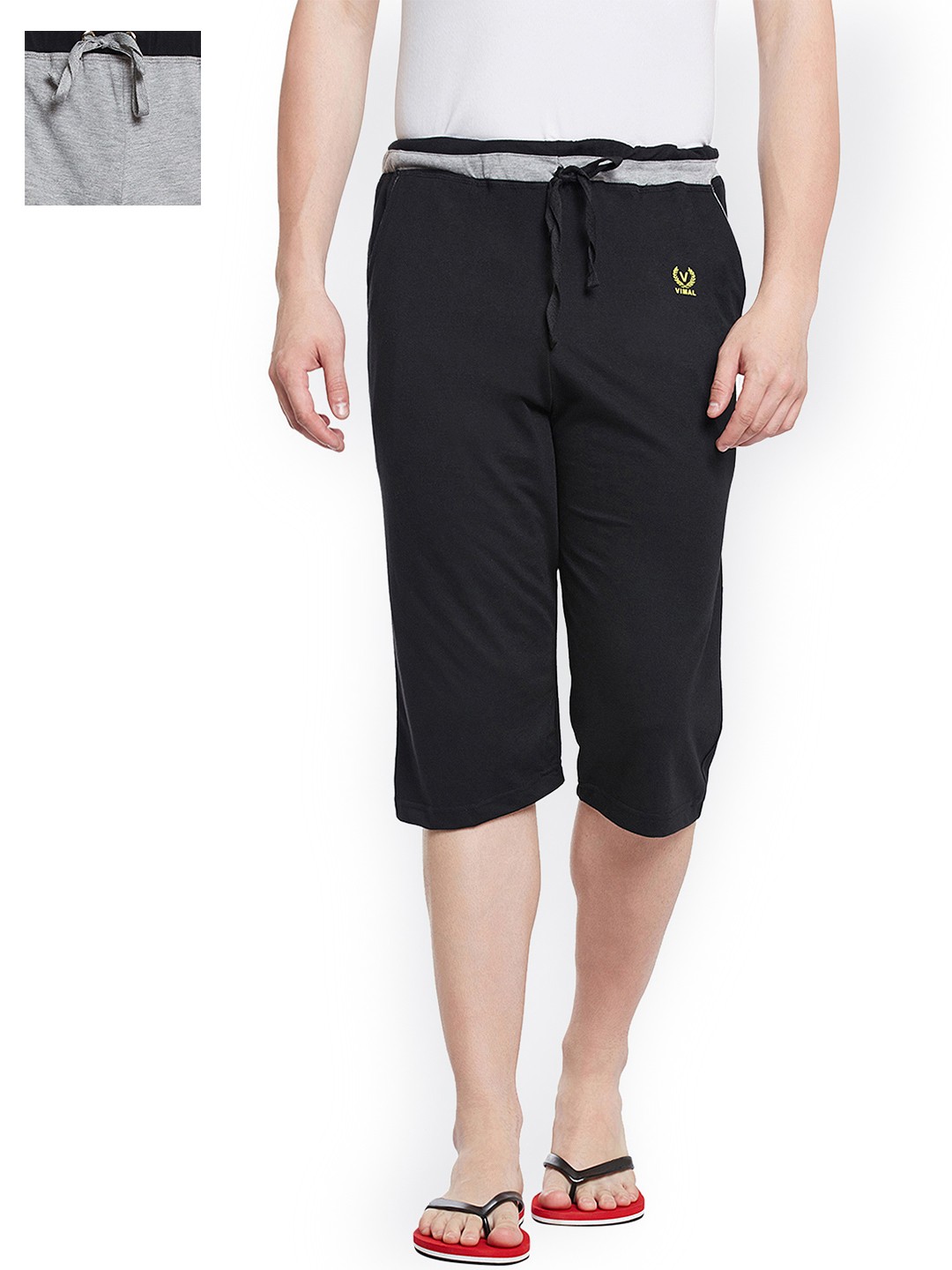 

MACK JONNEY Men Pack of 2 Lounge Shorts C8B_C9M_02, Black