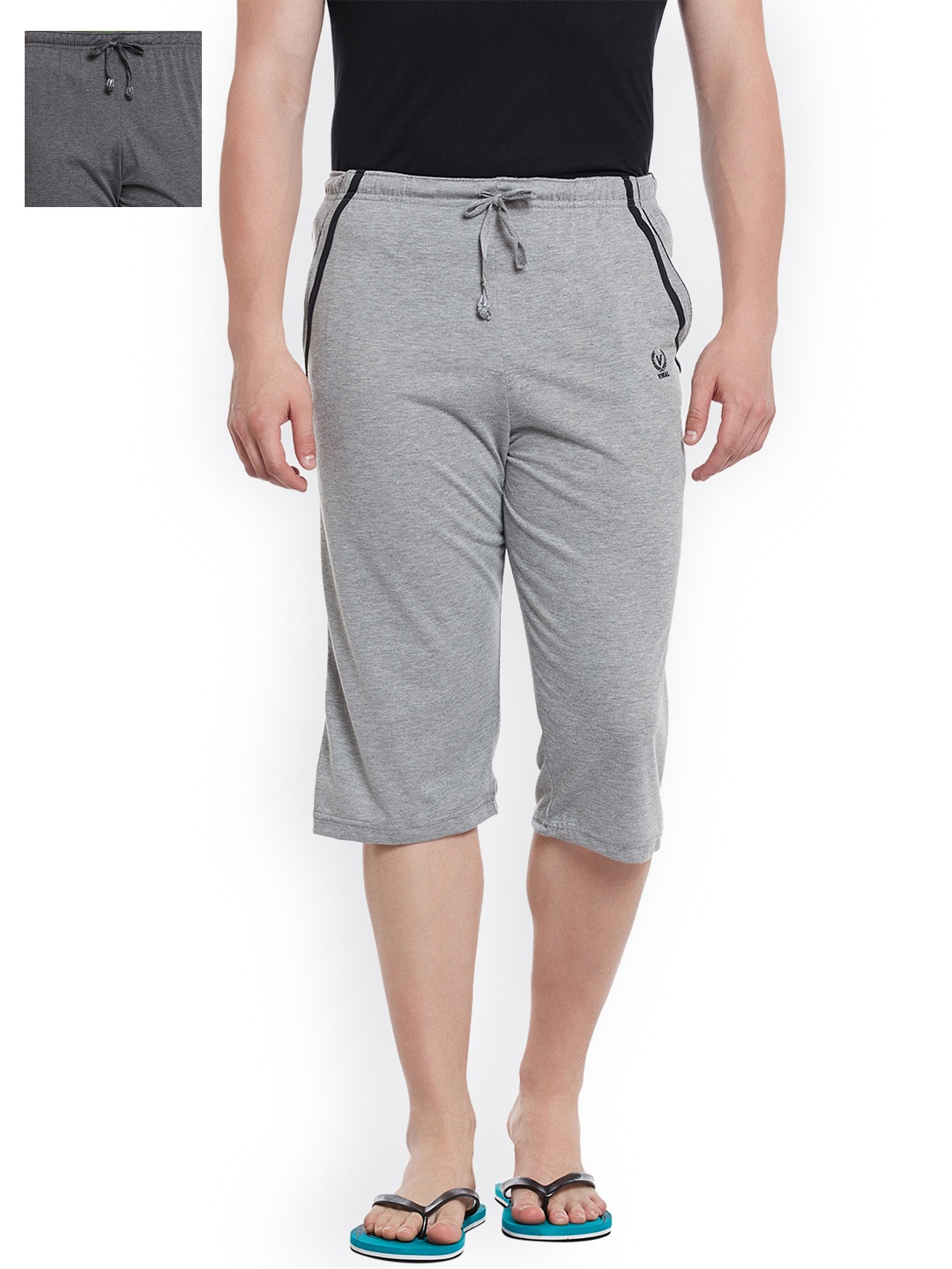 

MACK JONNEY Men Pack of 2 Lounge Shorts C1A_C5M_02, Grey