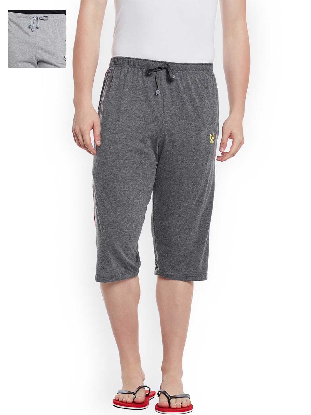 

VIMAL JONNEY Men Set of 2 Grey Lounge Shorts C1A_C1M_02