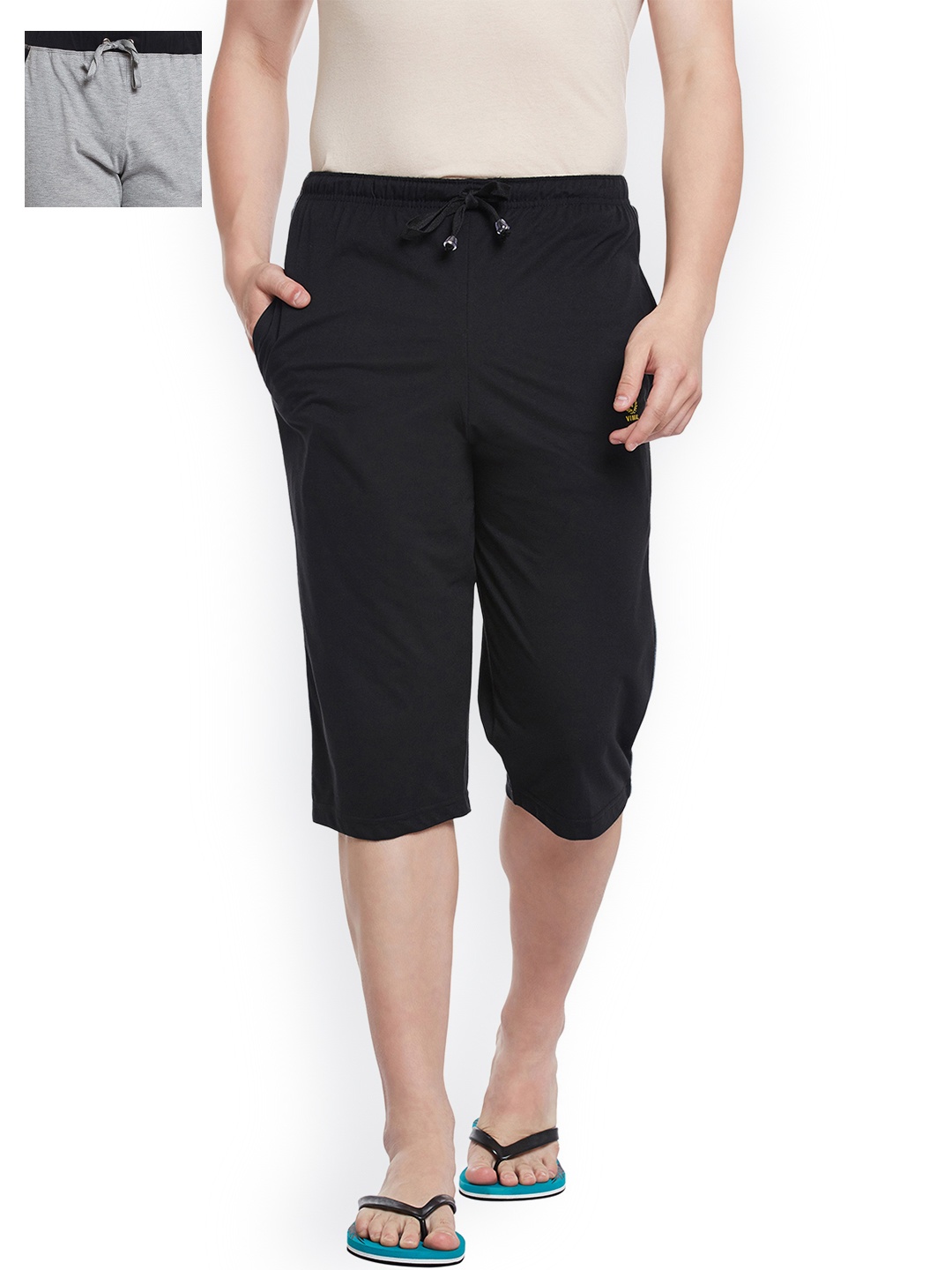 

MACK JONNEY Men Set of 2 Lounge Shorts C1B_C9M_02, Black