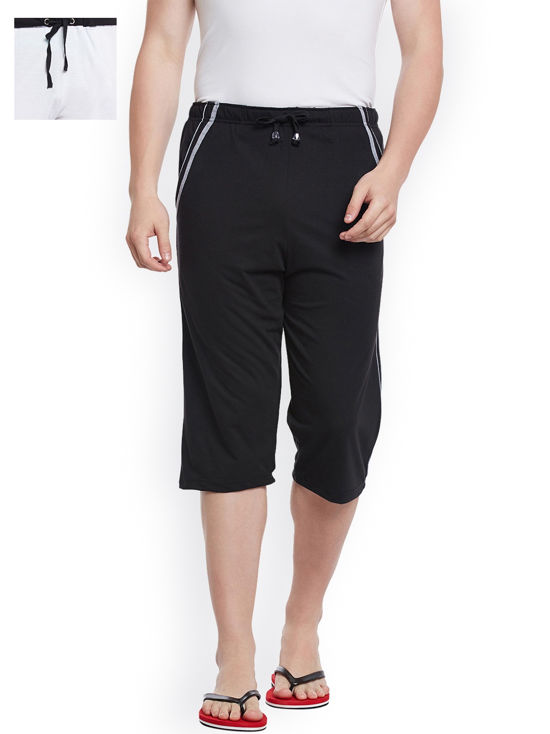 

VIMAL JONNEY Men Pack of 2 Lounge Shorts C5B_C9W_02, Black