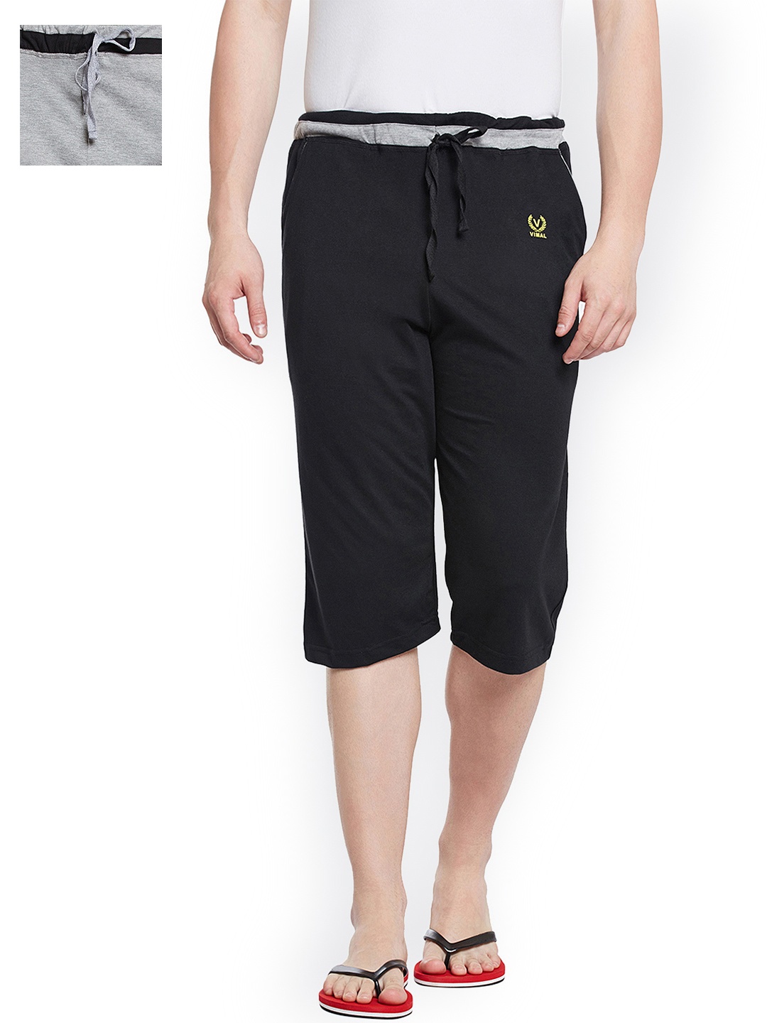 

MACK JONNEY Men Pack of 2 Lounge Shorts C8B_C8M_02, Black
