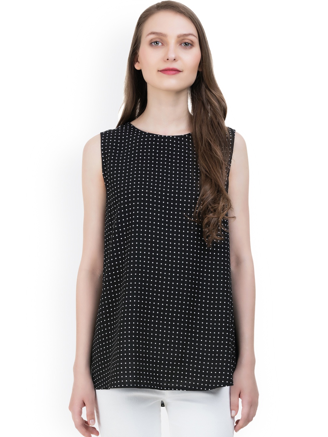 

IDK Women Black Printed Top