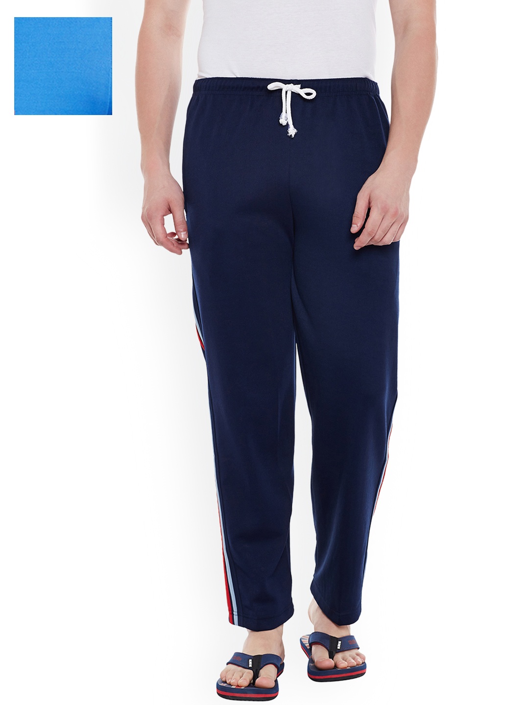 

VIMAL JONNEY Men Pack of 2 Lounge Pants D6NVY_D6SKY_02, Navy blue