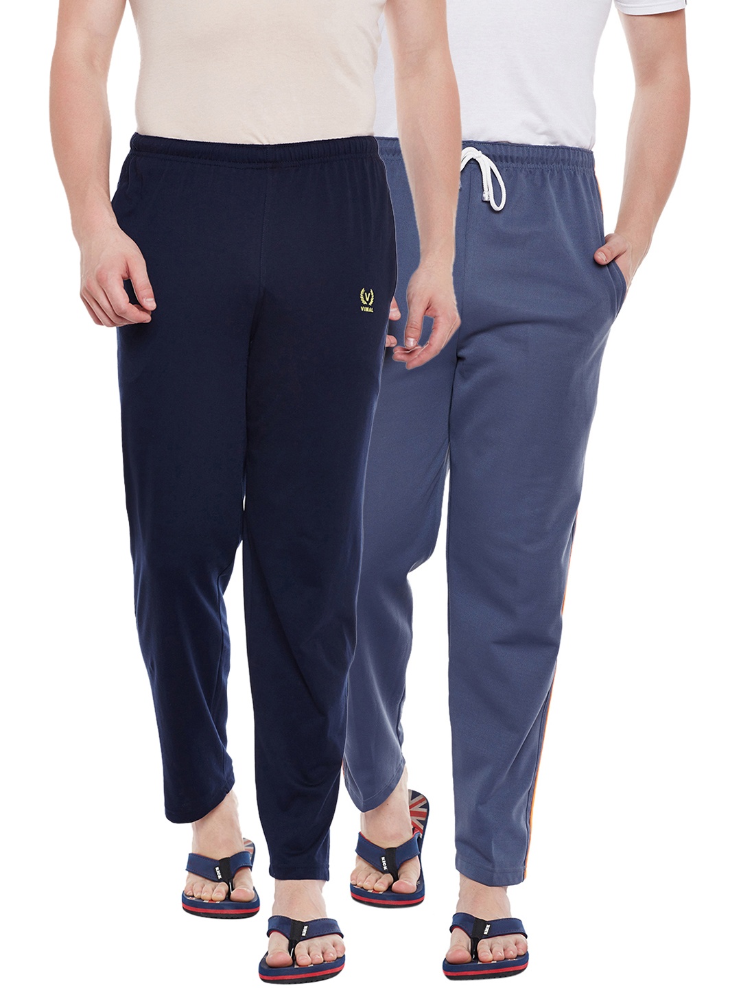 

VIMAL JONNEY Men Pack Of 2 Track Pants D10N_D6LGRAY_002, Navy blue