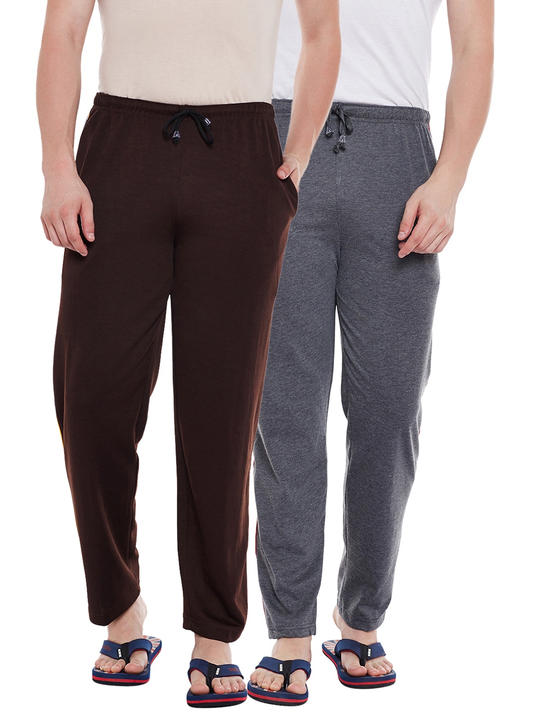 

VIMAL JONNEY Men Pack Of 2 Track Pants D1A_D6BR_002, Grey