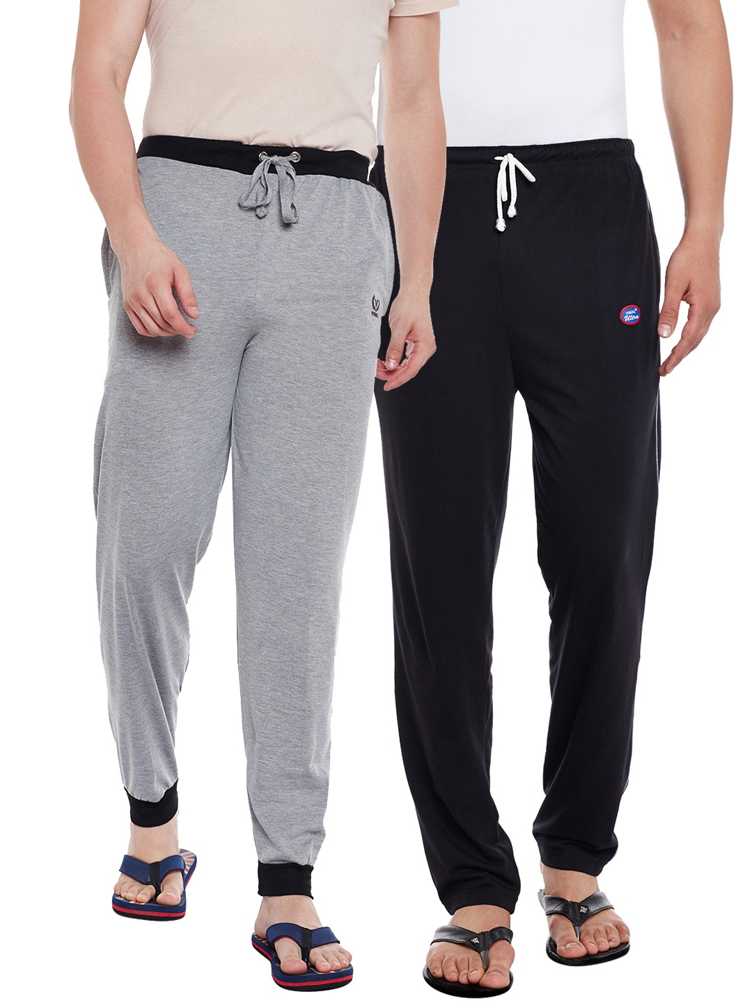 

VIMAL JONNEY Men Pack Of 2 Lounge Pants Combo_D1BD9M, Black