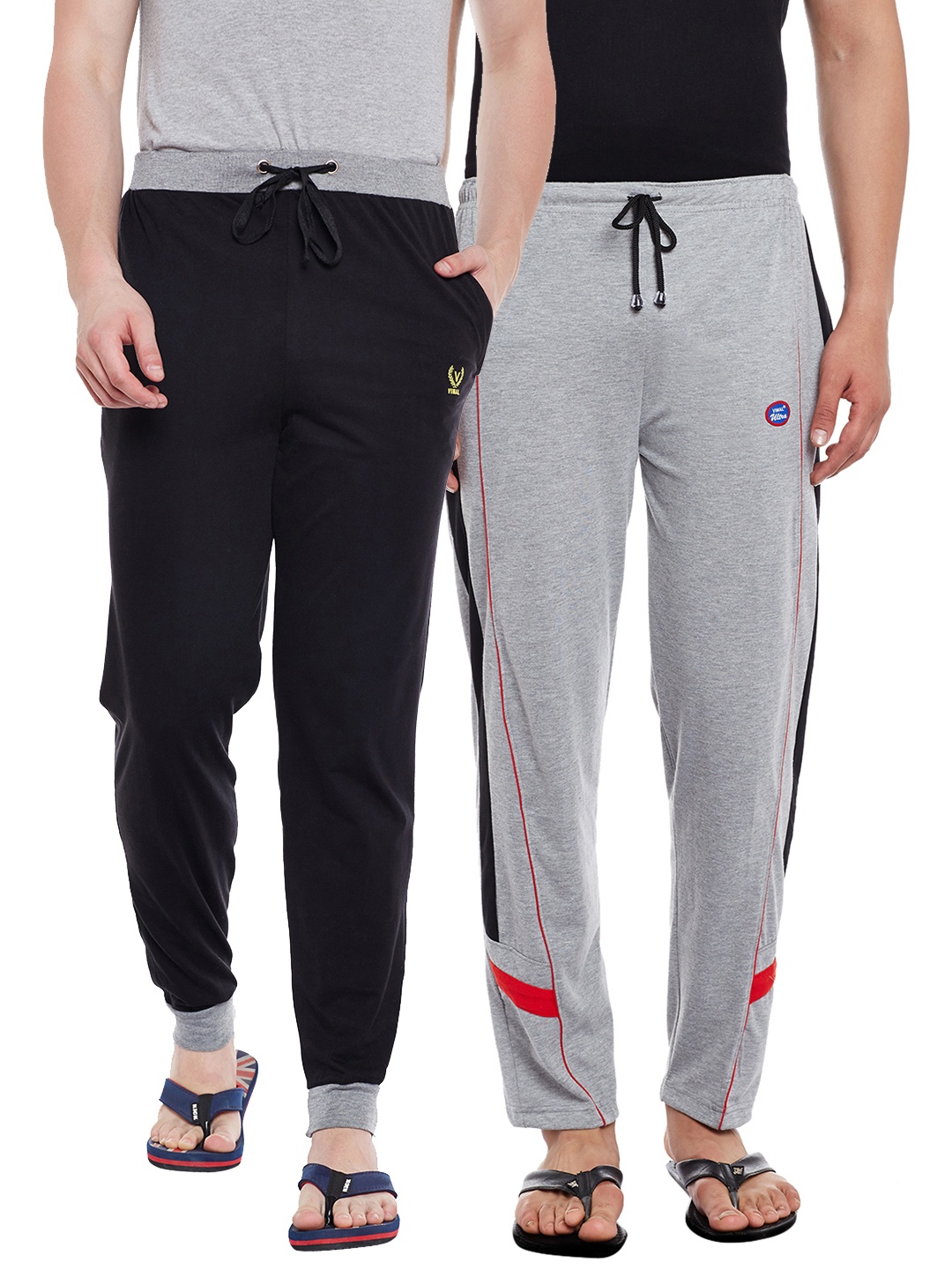 

VIMAL JONNEY Men Pack Of 2 Lounge Pants Combo_D7MD9B, Black