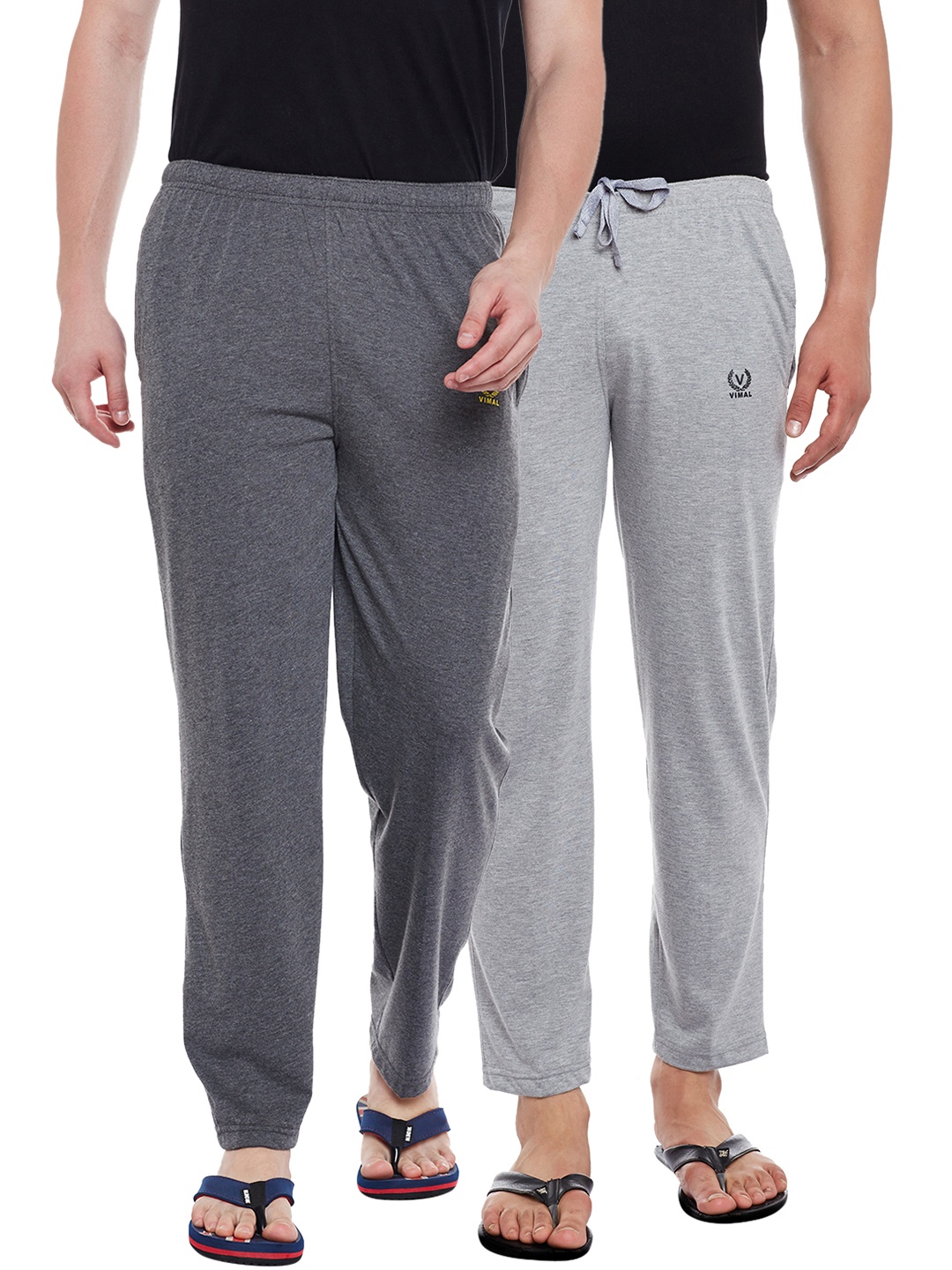 

VIMAL JONNEY Men Pack Of 2 Lounge Pants D10N_D10A_002, Grey