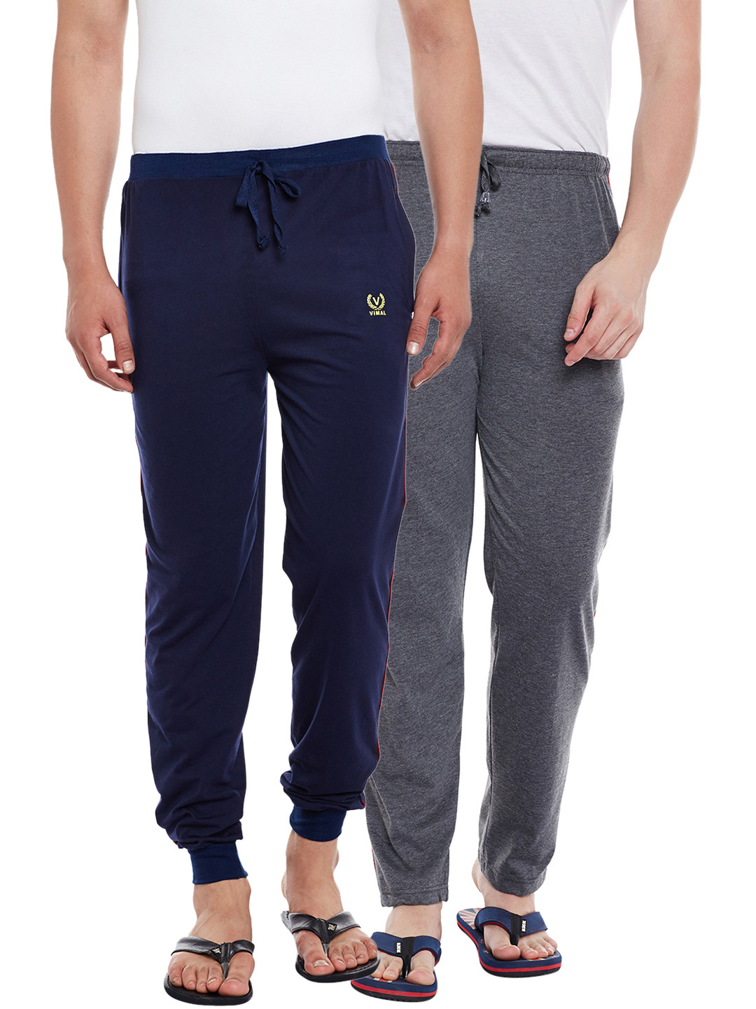 

VIMAL JONNEY Men Pack Of 2 Track Pants D1A_D8N_02, Grey