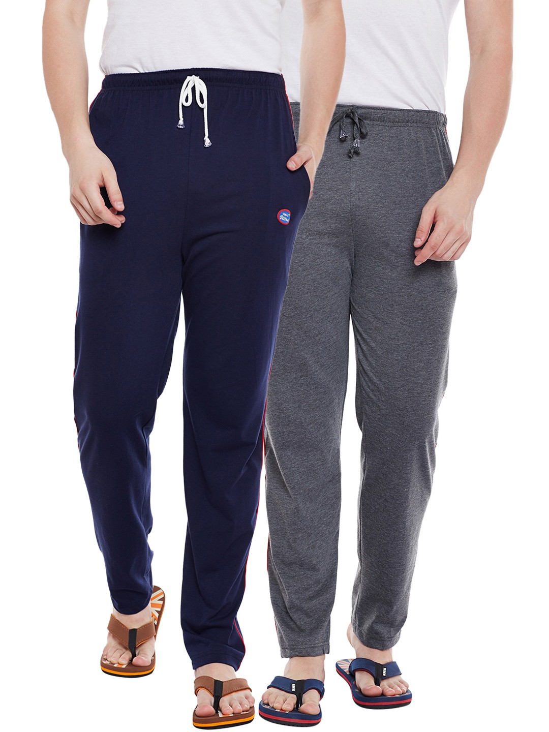 

VIMAL JONNEY Men Pack Of 2 Track Pants D1A_D1N_02, Grey