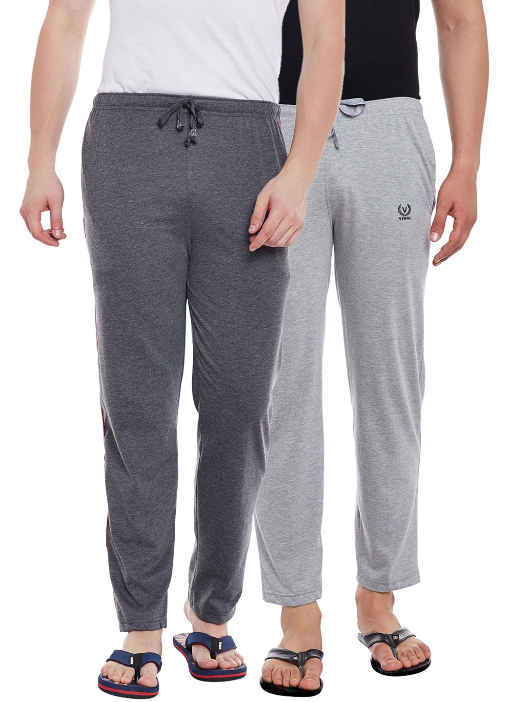 

VIMAL JONNEY Men Pack Of 2 Track Pants D1A_D10M_02, Grey