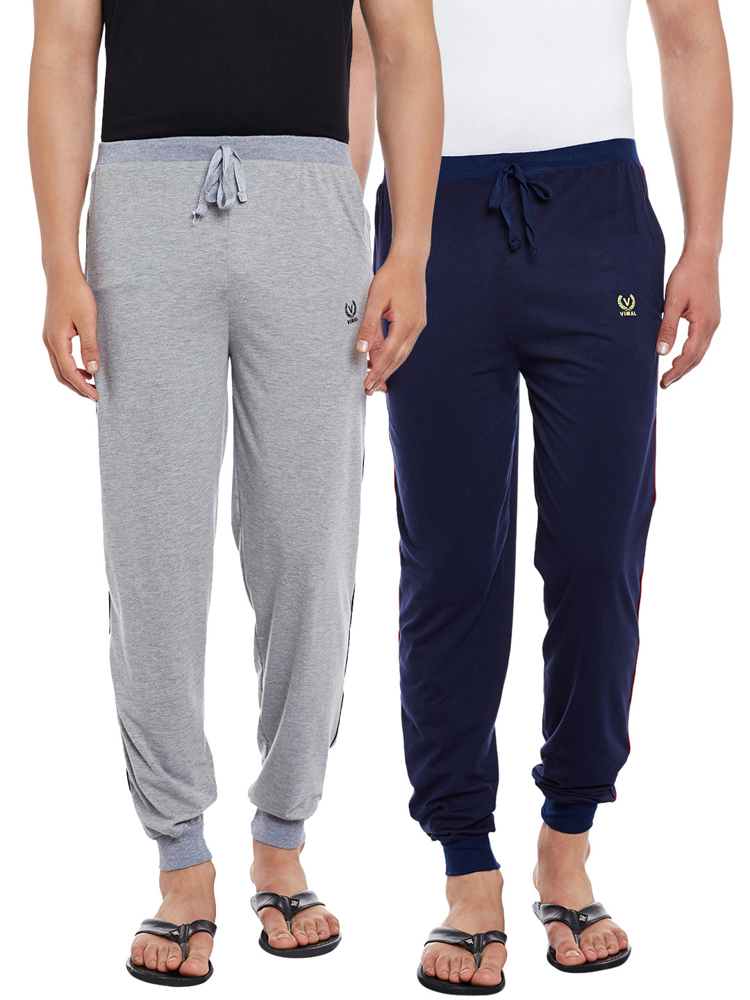 

VIMAL JONNEY Men Pack Of 2 Lounge Pants Combo_D8ND8M, Navy blue