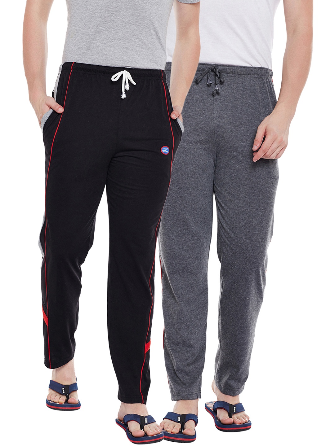 

VIMAL JONNEY Men Pack Of 2 Track Pants D1A_D7B_02, Grey