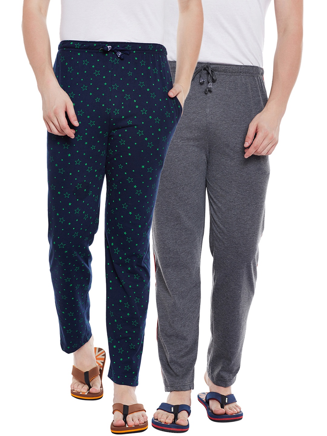 

VIMAL JONNEY Men Pack Of 2 Track Pants D1A_D1PRT1N_002, Grey