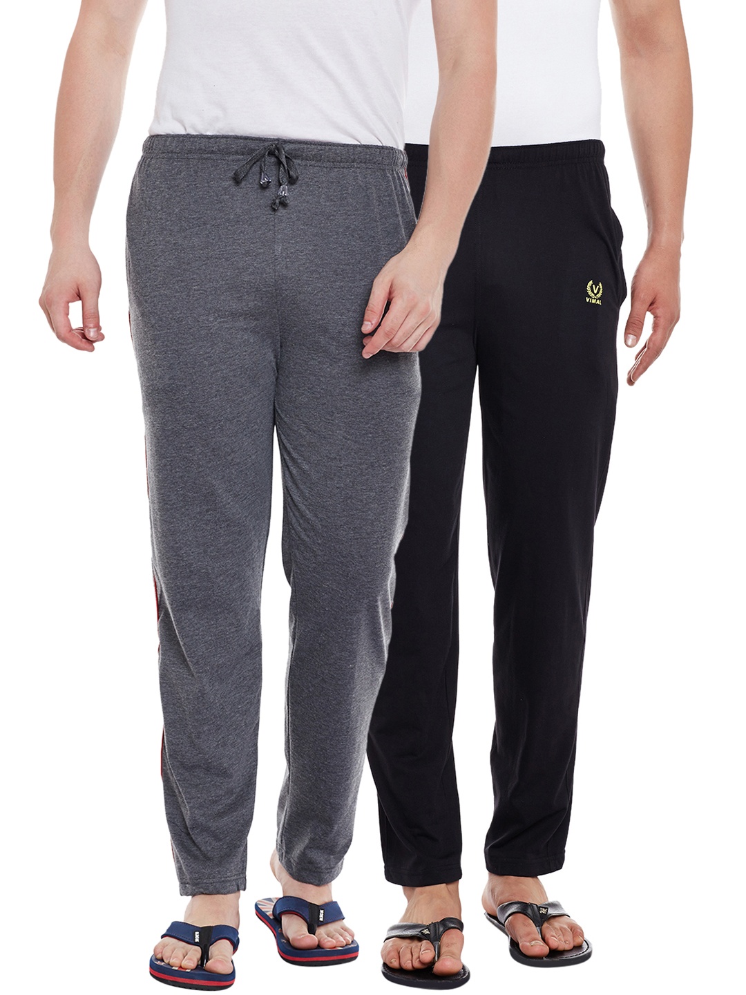 

VIMAL JONNEY Men Pack Of 2 Track Pants D1A_D10B_02, Grey