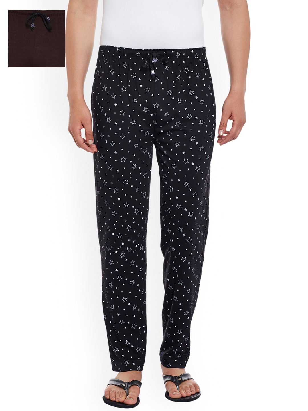 

VIMAL JONNEY Men Pack of 2 Lounge Pants D6BRD1PRT1B_02, Brown