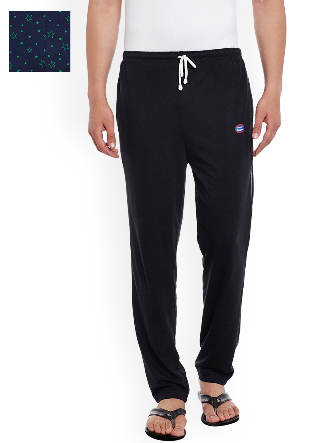 

VIMAL JONNEY Men Pack of 2 Lounge Pants D1PR1N_D1B_02, Navy blue