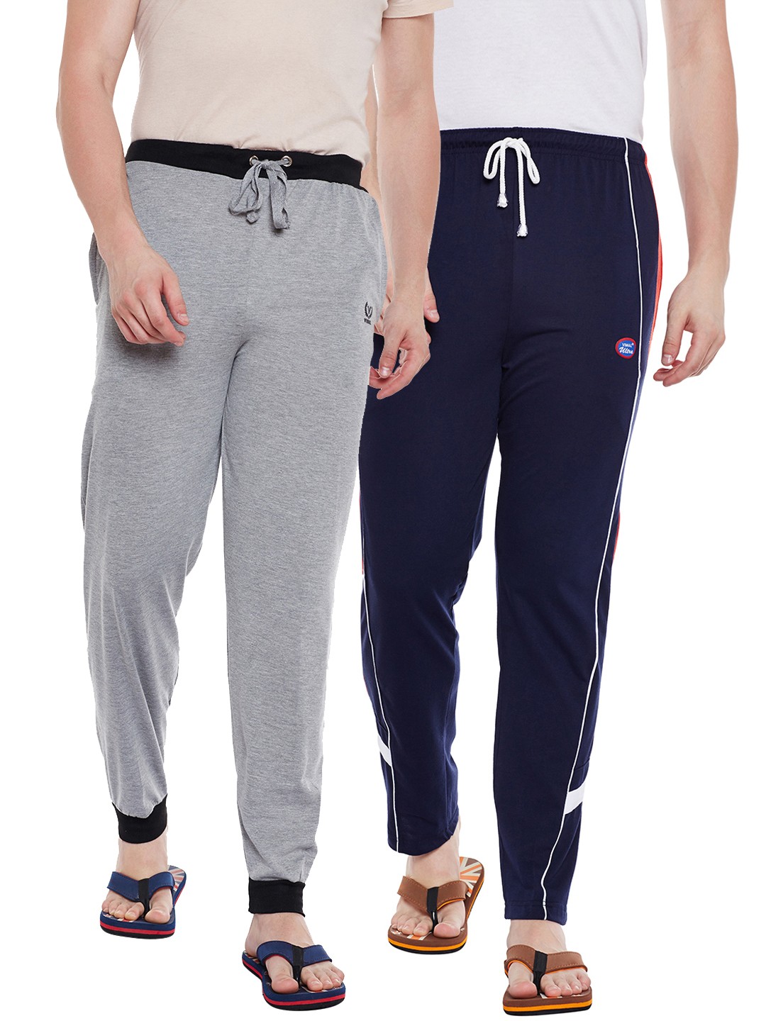 

VIMAL JONNEY Men Pack Of 2 Lounge Pants Combo_D7ND8M, Navy blue