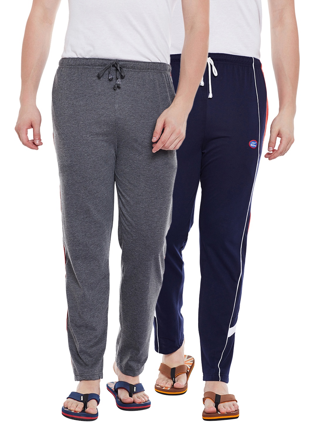 

VIMAL JONNEY Men Pack Of 2 Track Pants D1A_D7N_02, Grey