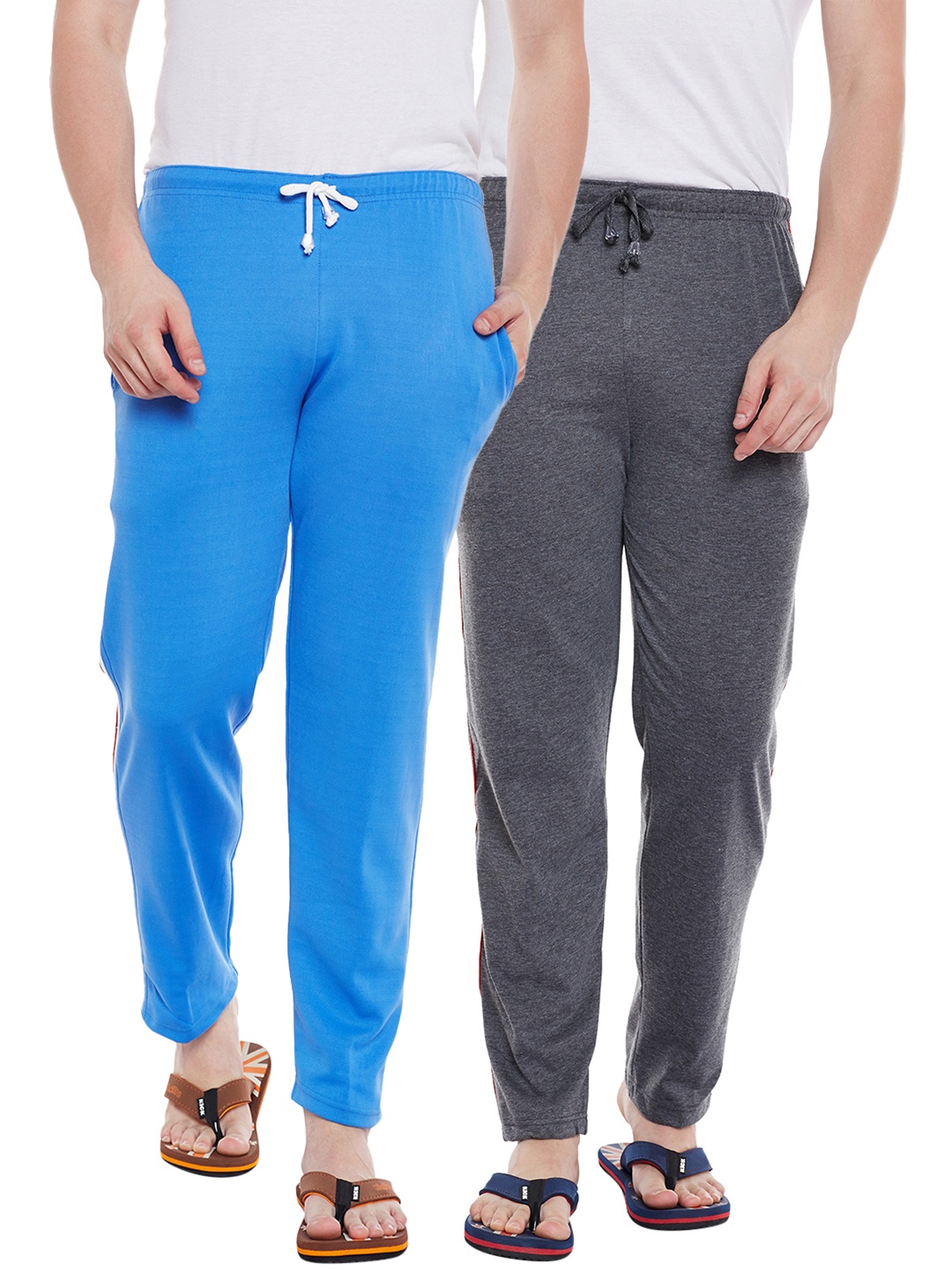 

VIMAL JONNEY Men Pack Of 2 Track Pants D1A_D6SKY_002, Grey