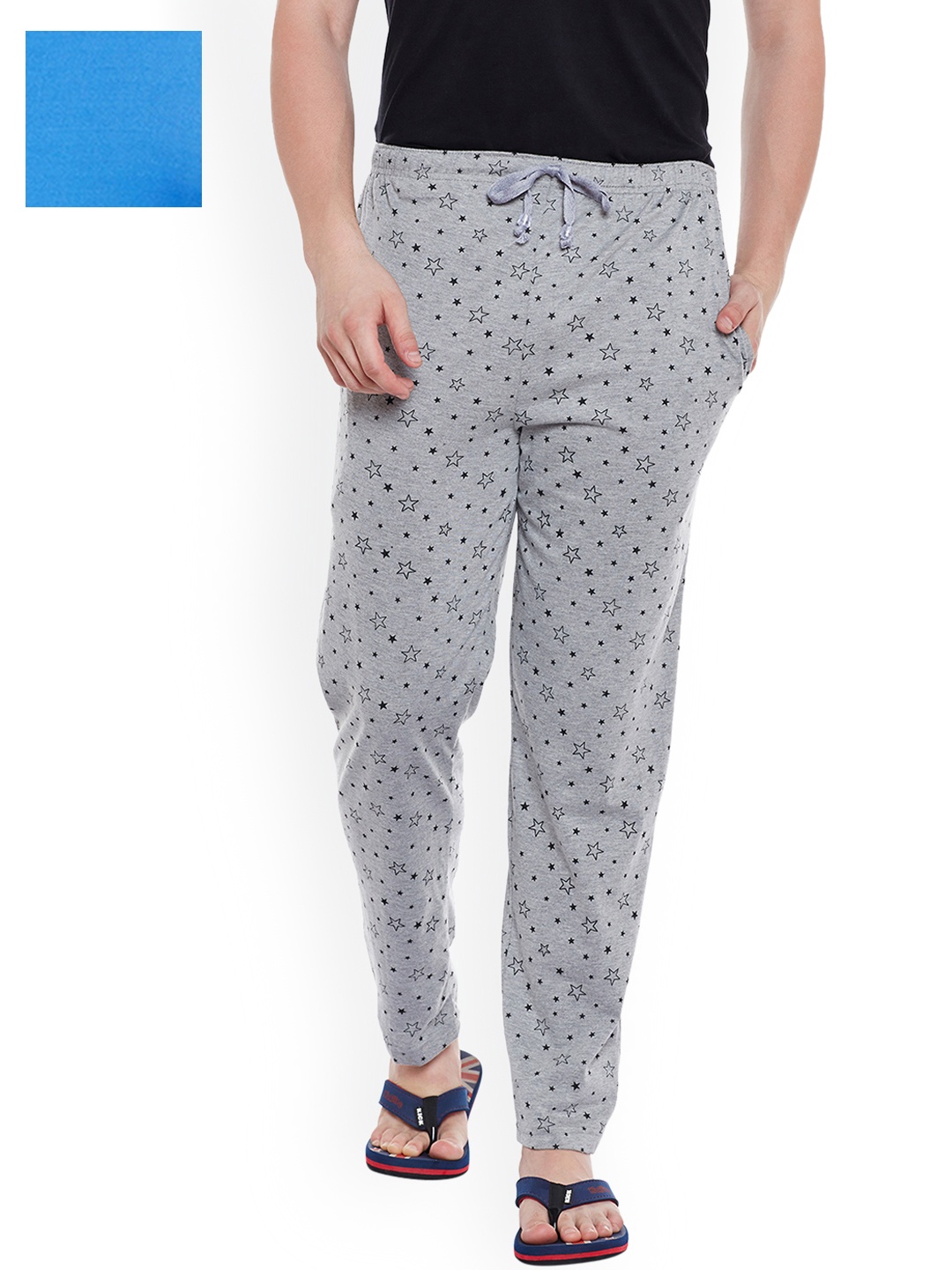 

VIMAL JONNEY Men Pack of 2 Lounge Pants D6SKYD1PRT1M_02, Blue