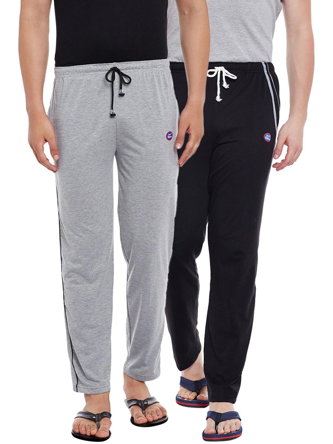 

VIMAL JONNEY Men Pack Of 2 Track Pants D1M_D5B_002, Grey melange