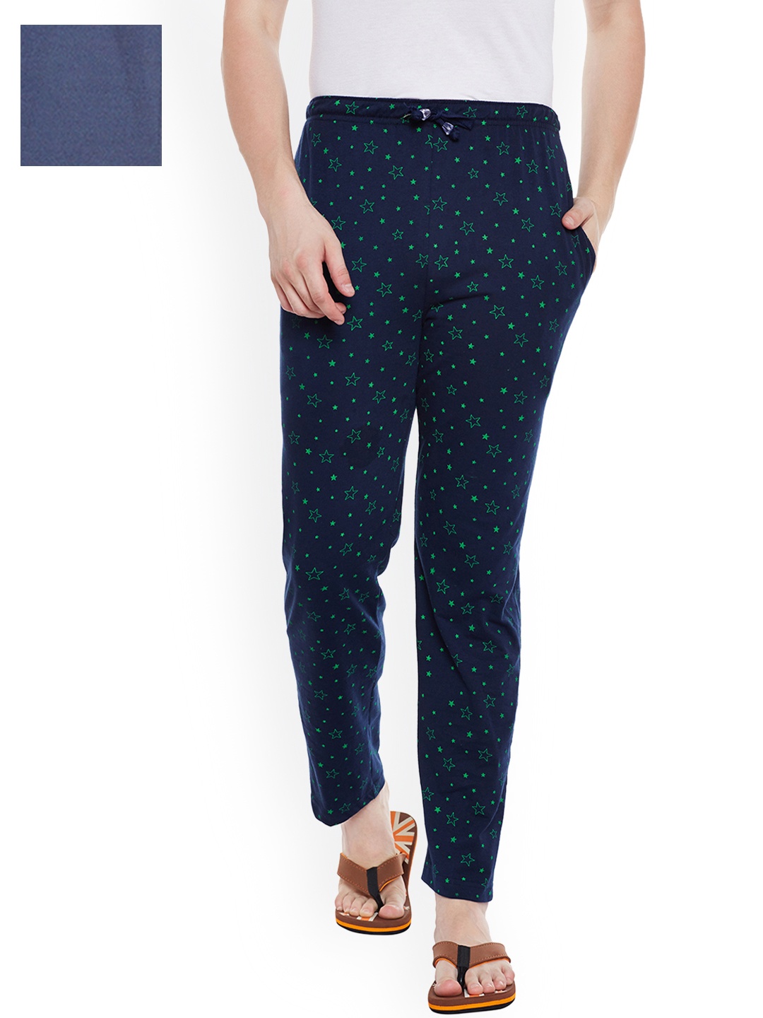 

VIMAL JONNEY Men Pack of 2 Lounge Pants D6LGRAYD1PRT1N_02, Blue