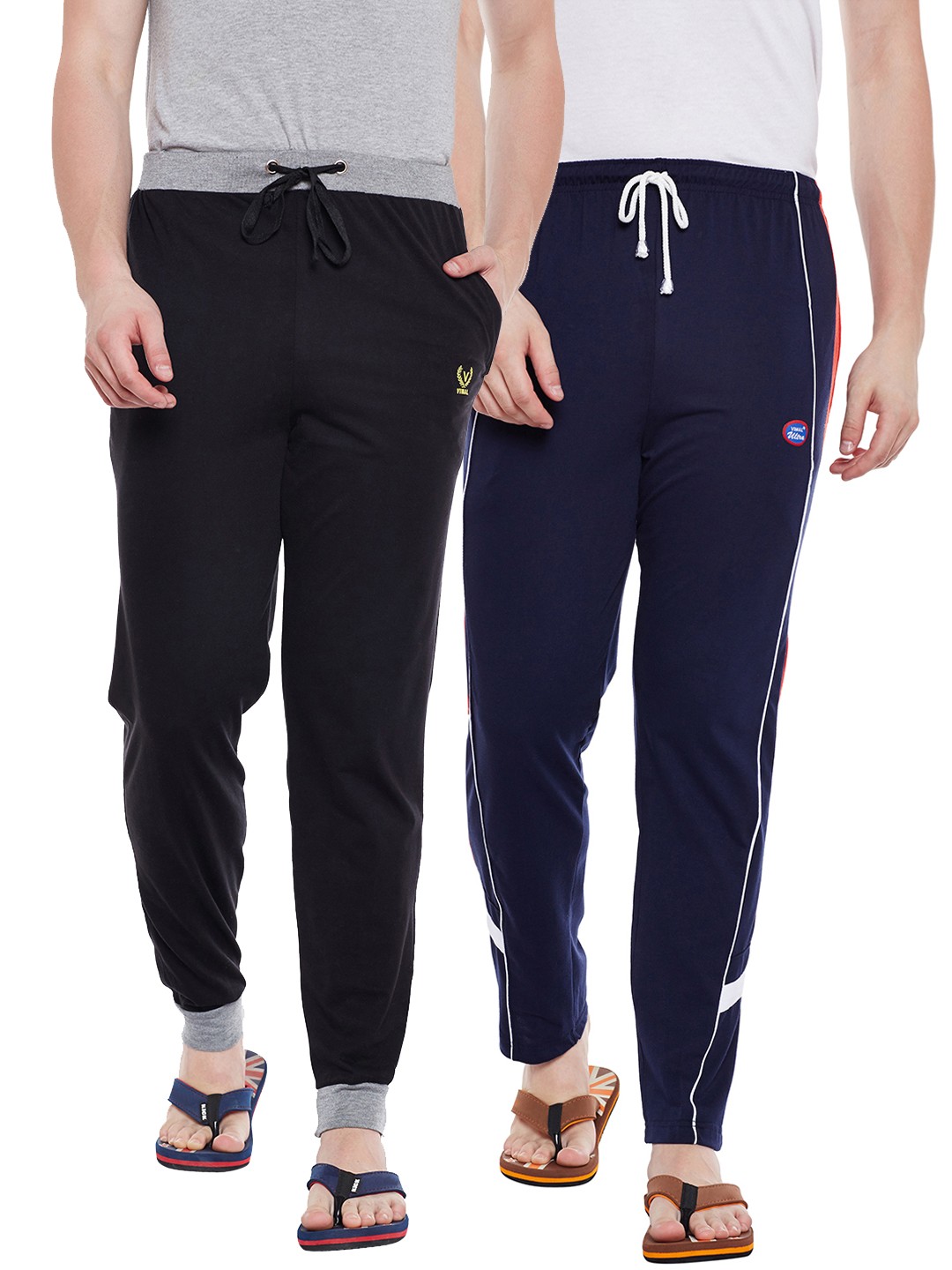 

VIMAL JONNEY Men Pack Of 2 Lounge Pants Combo_D7ND9B, Navy blue