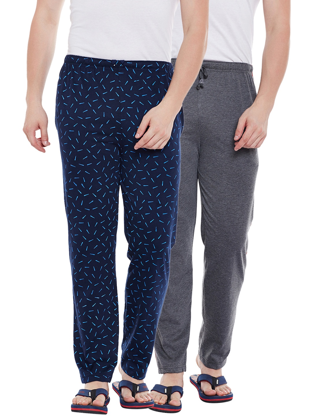 

VIMAL JONNEY Men Pack Of 2 Track Pants D1-3PRTNVY-ANTHRA, Navy blue