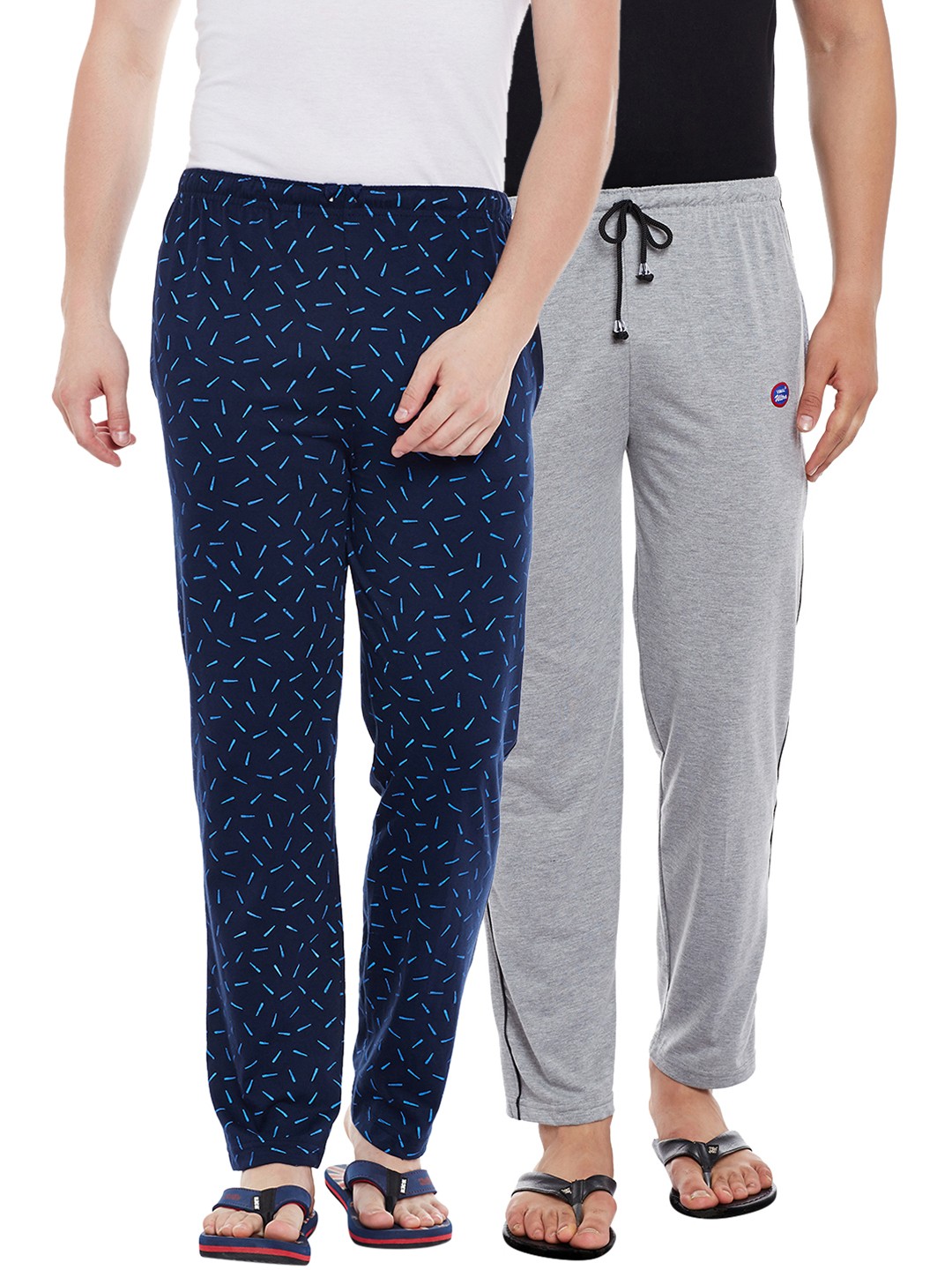 

VIMAL JONNEY Men Pack Of 2 Track Pants D1M_D1PRT3N_002, Grey melange
