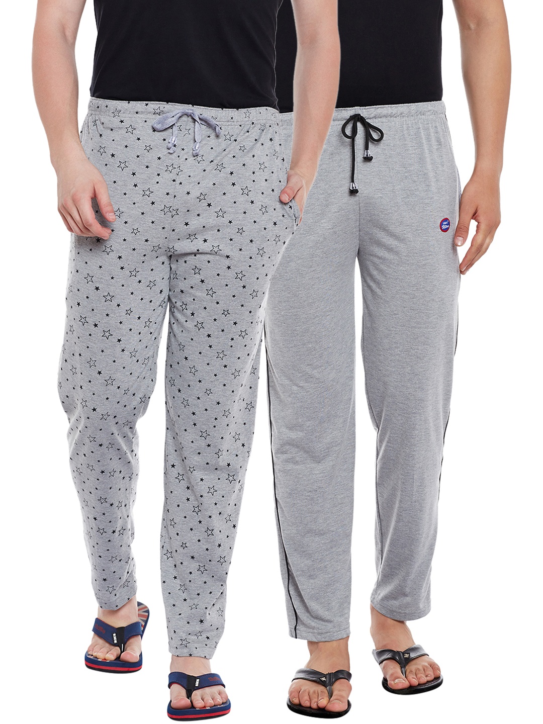 

VIMAL JONNEY Men Pack Of 2 Track Pants D1M_D1PRT1M_002, Grey melange