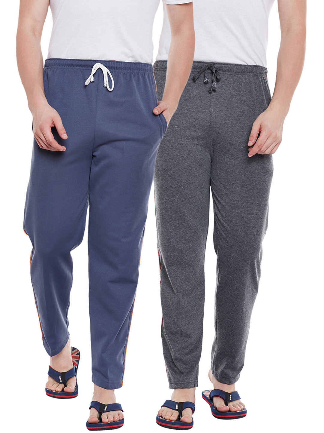 

VIMAL JONNEY Men Pack Of 2 Track Pants D1A_D6LGRAY_002, Grey